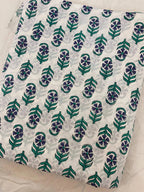 Meadow Floral Hand Block Print Cotton Fabric Cotton Fabric