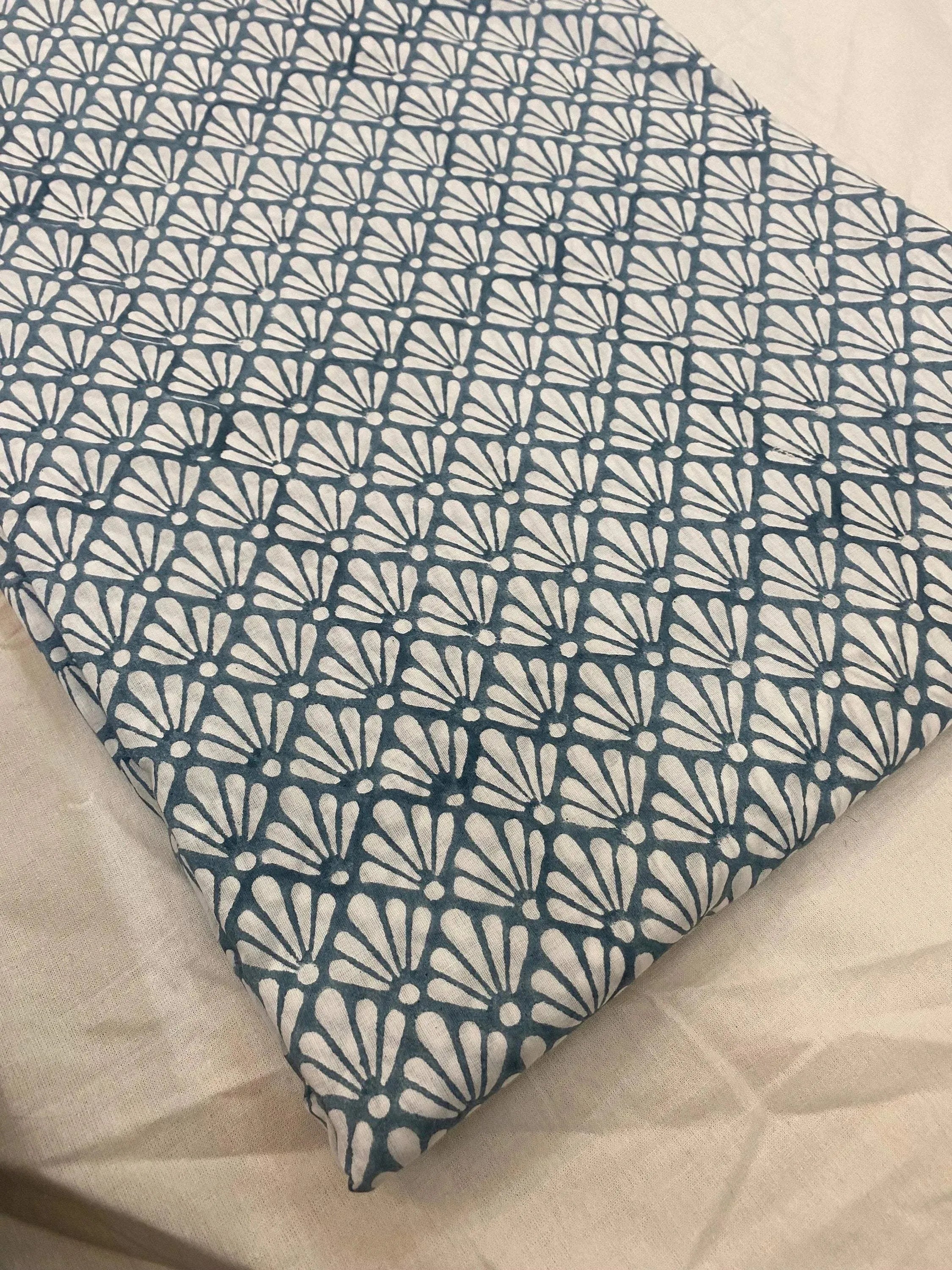 Arthur Hand Block Printed Cotton Fabric Cotton Fabric