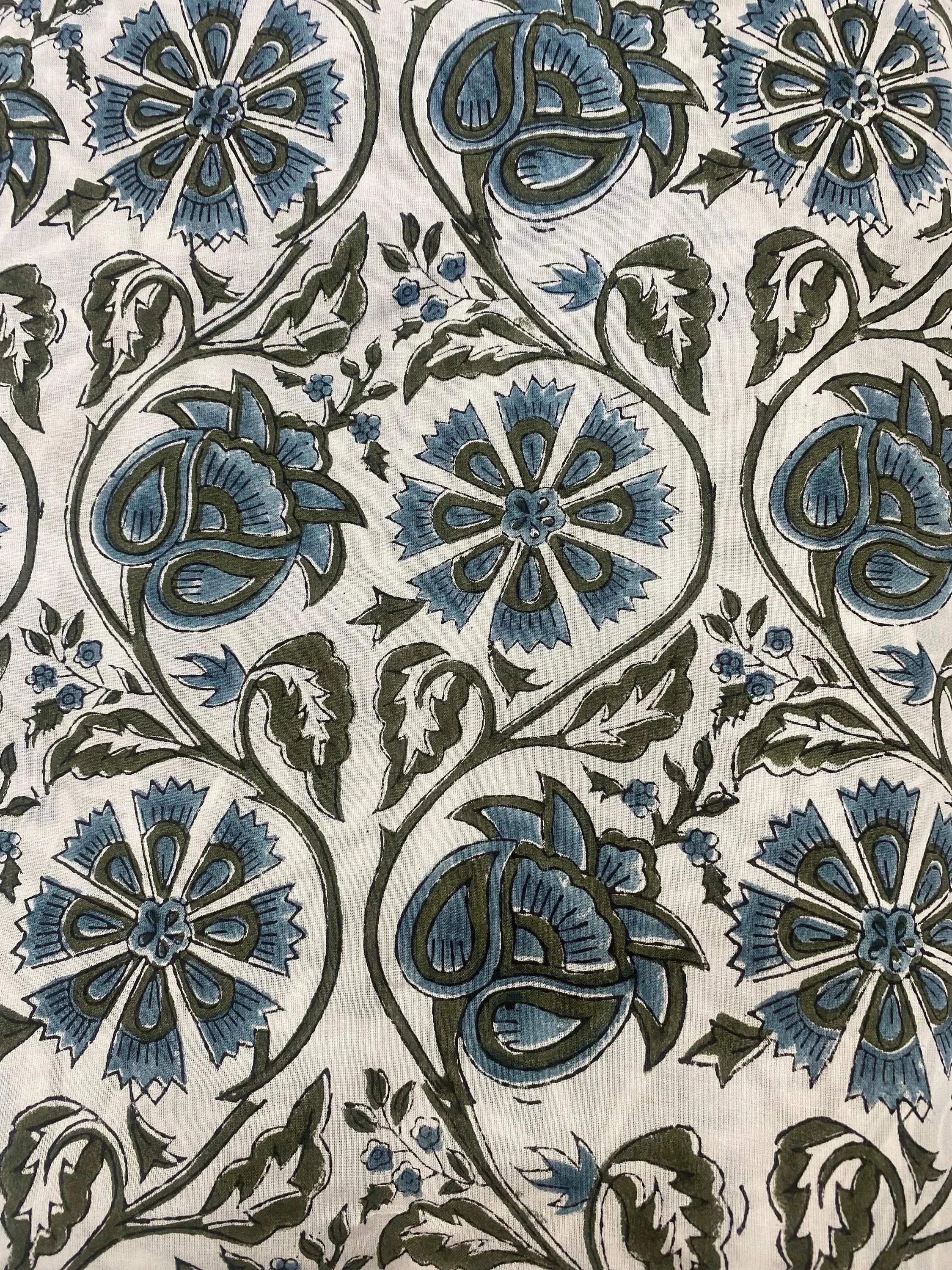 Agnes Hand Block Printed Cotton Fabric Cotton Fabric