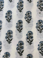 Thorian Hand Block Printed Floral Cotton Cotton Fabric