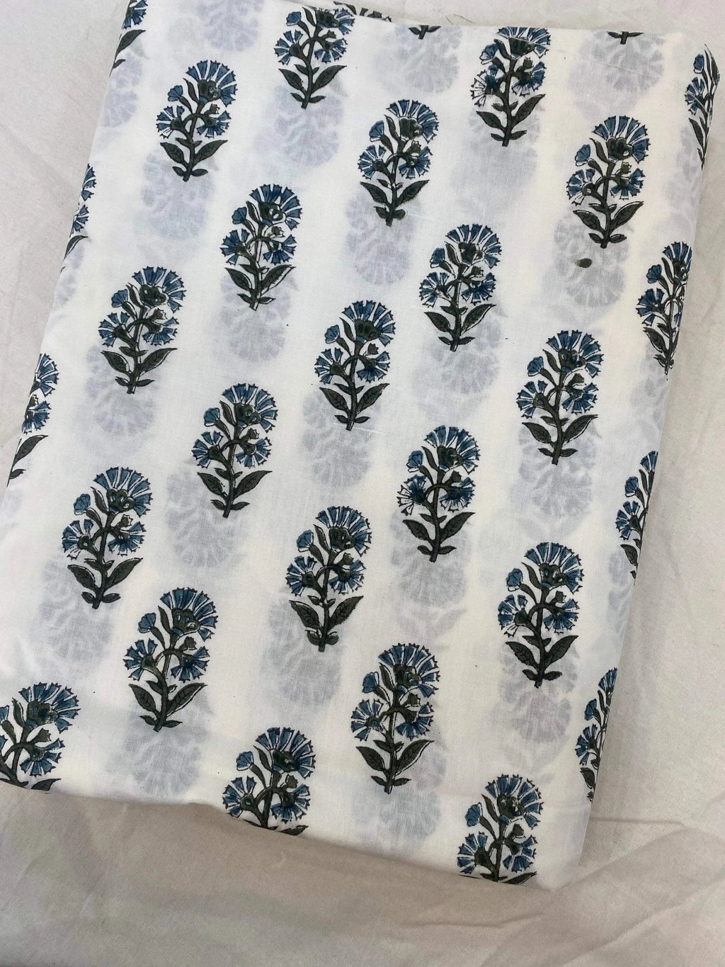 Thorian Hand Block Printed Floral Cotton Cotton Fabric