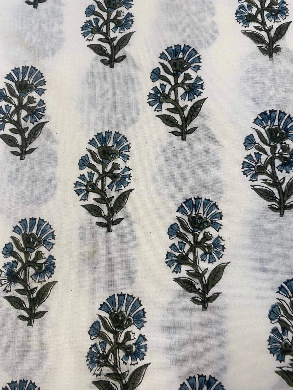 Thorian Hand Block Printed Floral Cotton Cotton Fabric