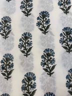 Thorian Hand Block Printed Floral Cotton Cotton Fabric