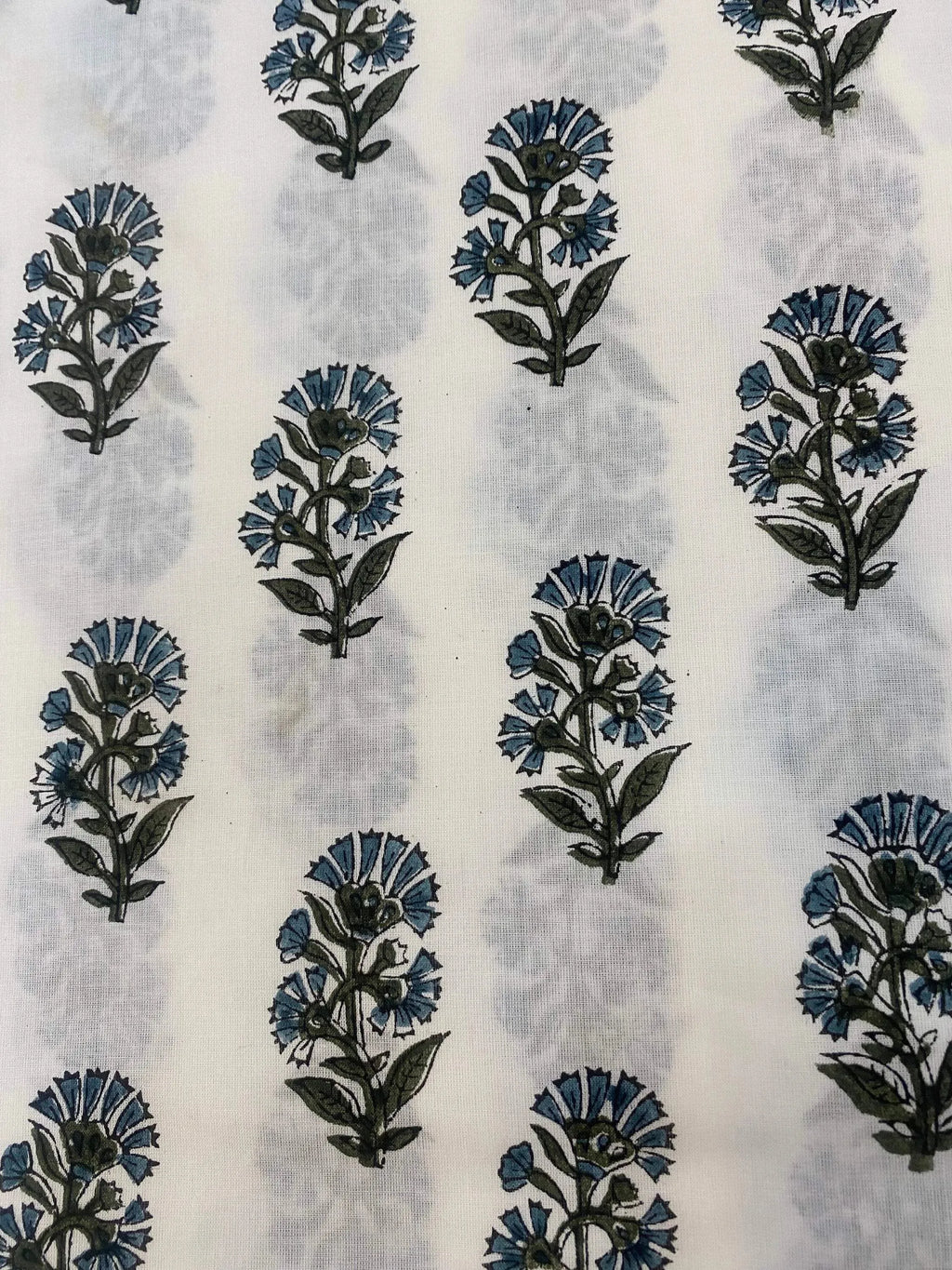 Thorian Hand Block Printed Floral Cotton Cotton Fabric