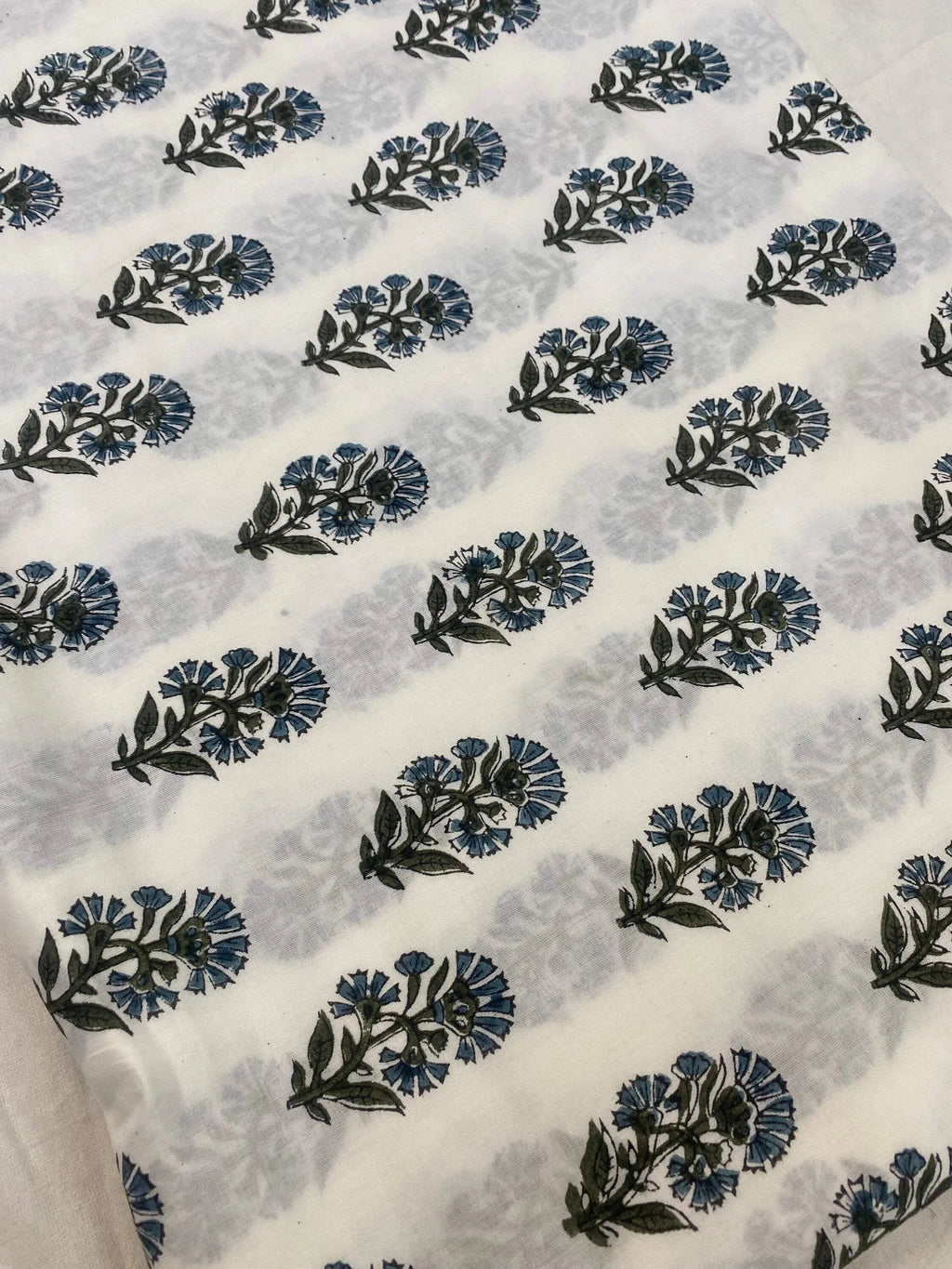 Thorian Hand Block Printed Floral Cotton Cotton Fabric