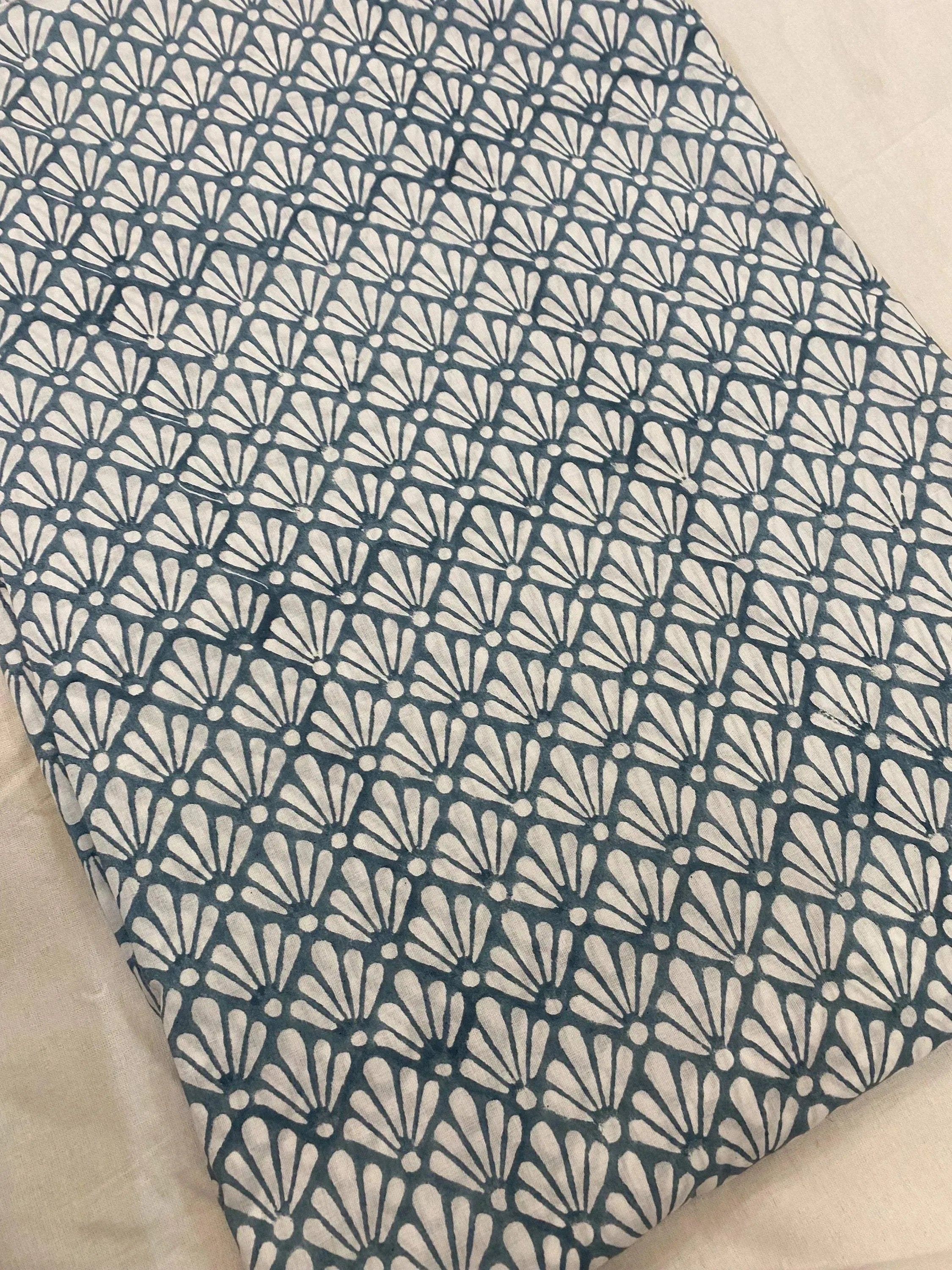 Arthur Hand Block Printed Cotton Fabric Cotton Fabric