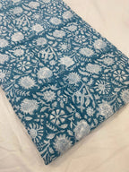 Agnes Floral Block Print Cotton Fabric By Yard Cotton Fabric