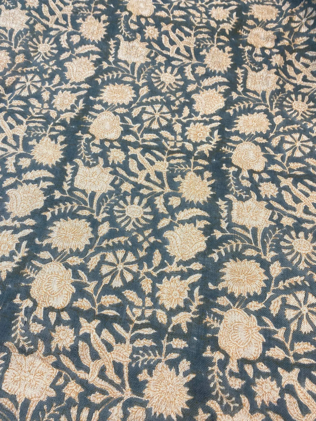 Bradley Hand Block Printed Linen Upholstery Fabric Linen Fabric