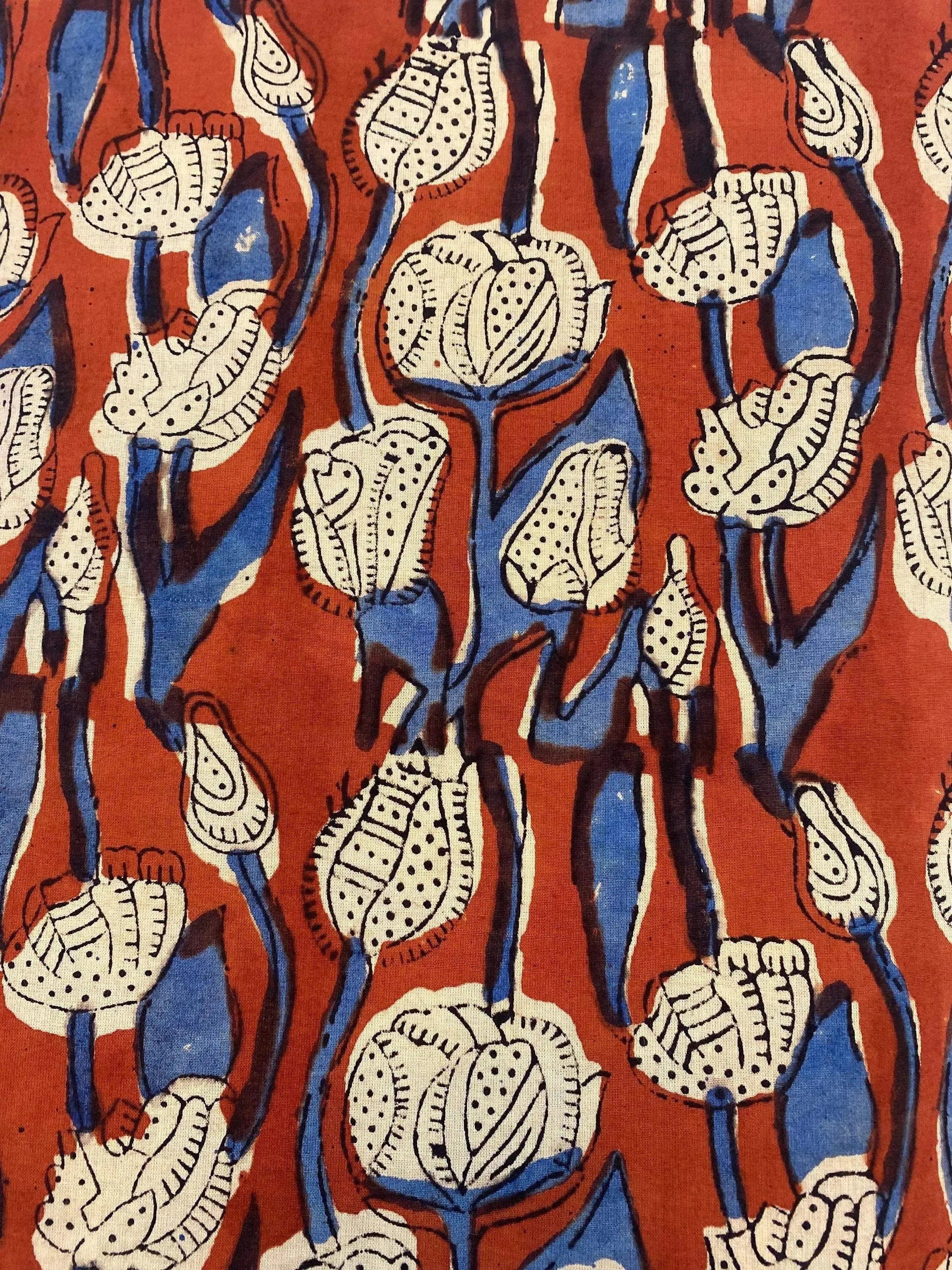 Corin Hand Block Printed Cotton Cotton Fabric