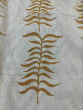 Staples Block Print Linen Designer Fabric for Upholstery, Curtains and more Light Brown Linen Fabric