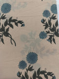 Tony Hand Block Printed Cotton Fabric Yard Green Blue Black Cotton Fabric