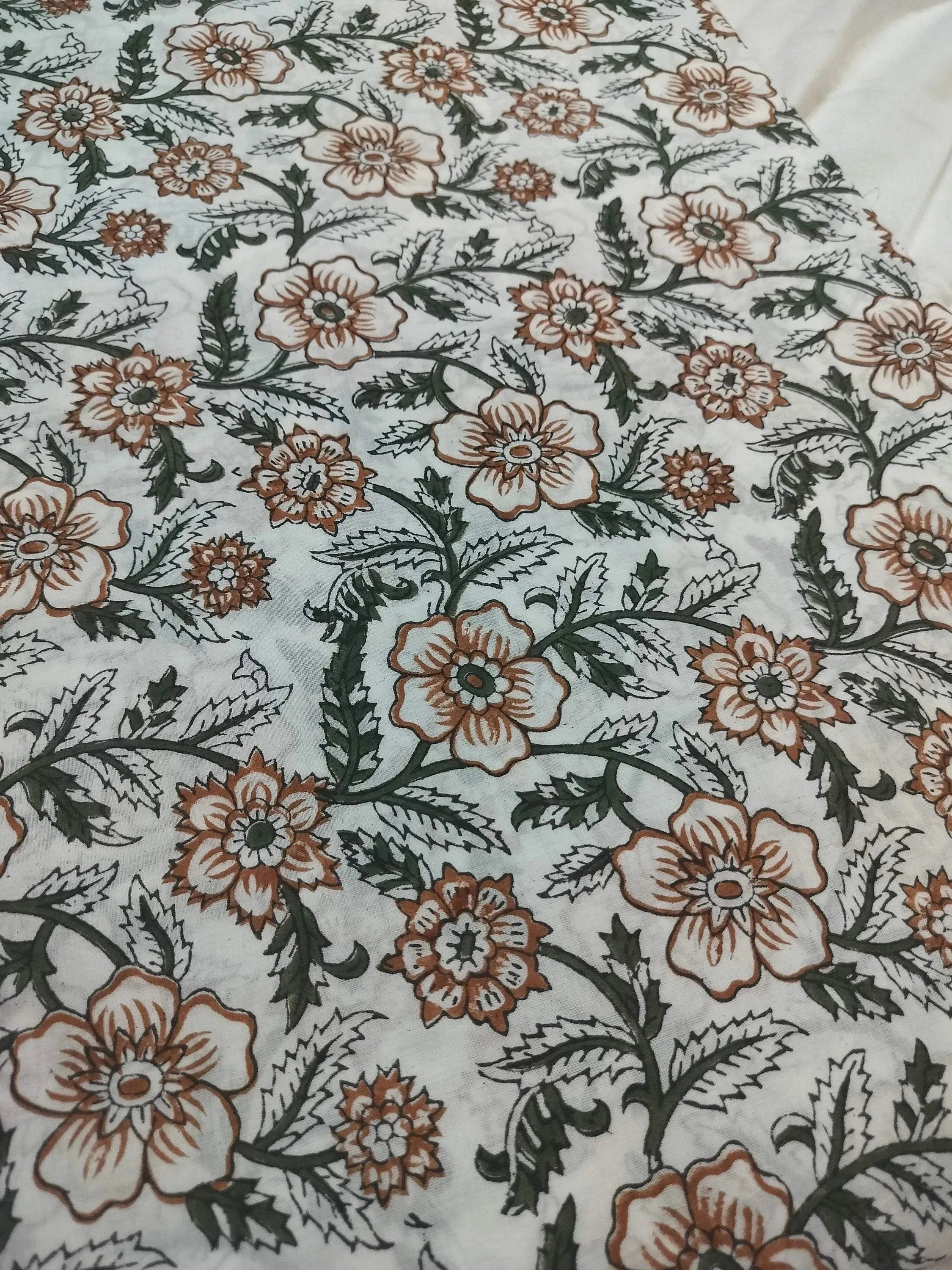 Shelby Hand Block Printed Cotton Fabric Cotton Fabric