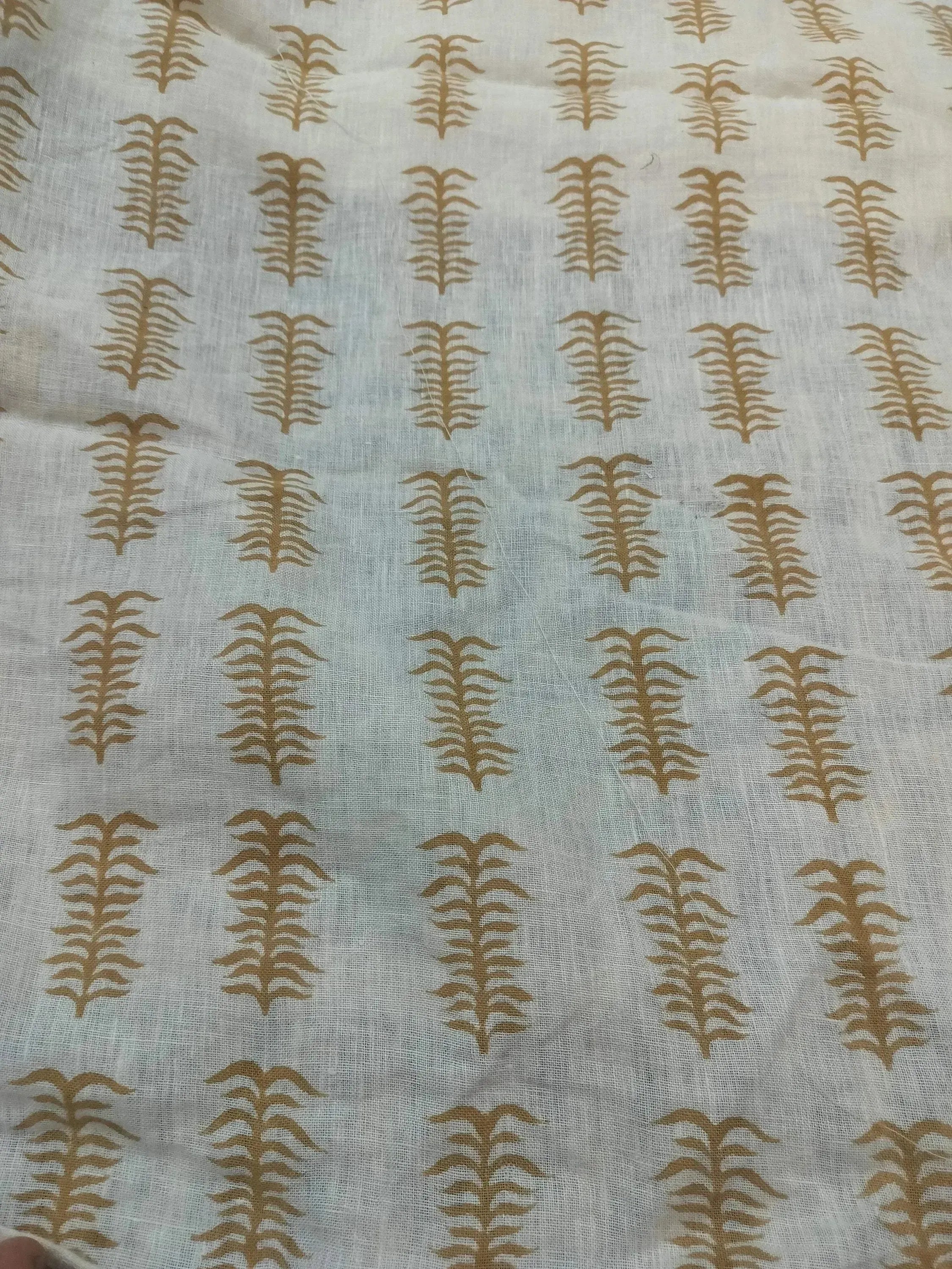 Staples Block Print Linen Designer Fabric for Upholstery, Curtains and more Linen Fabric