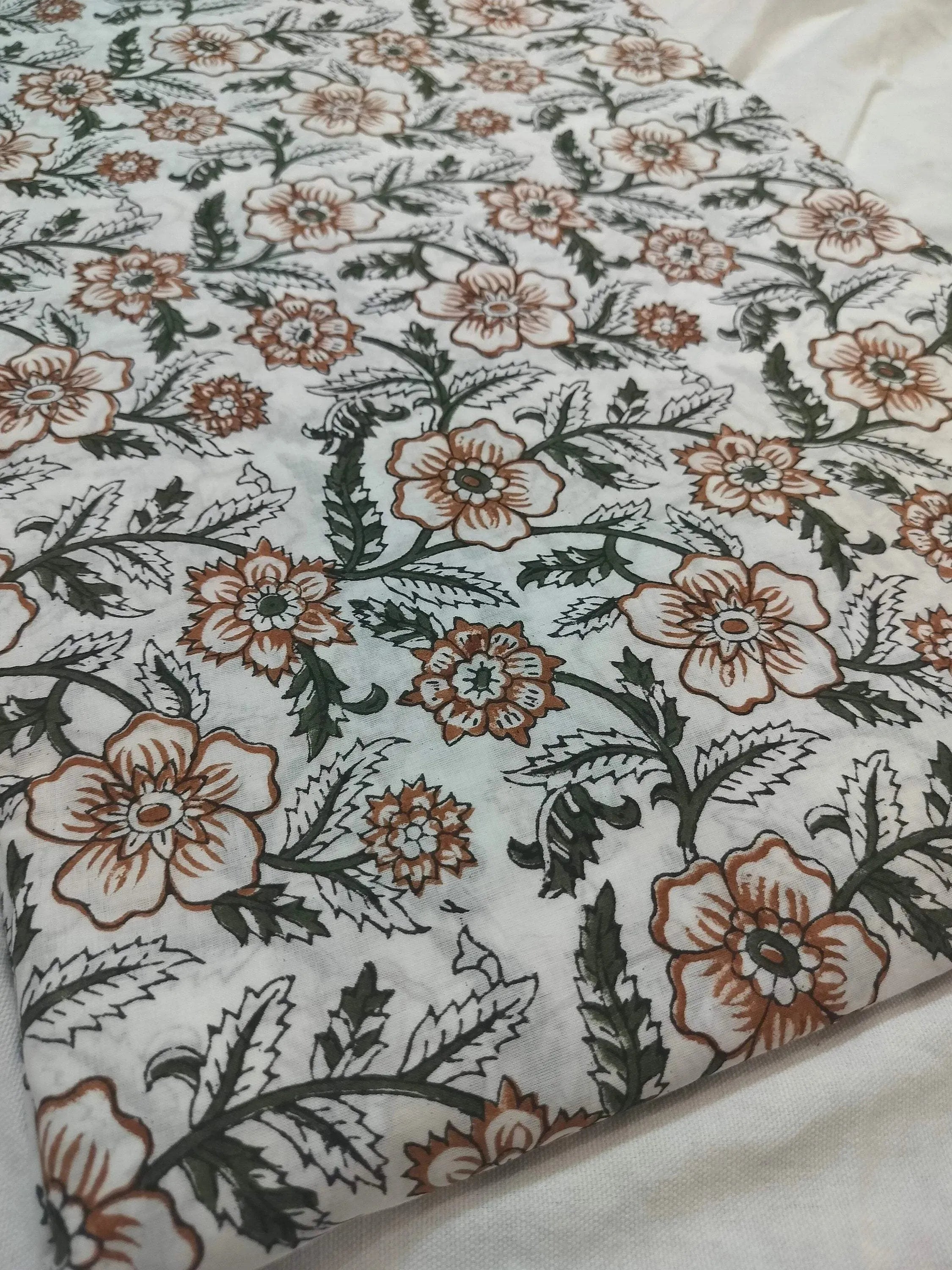 Shelby Hand Block Printed Cotton Fabric Cotton Fabric