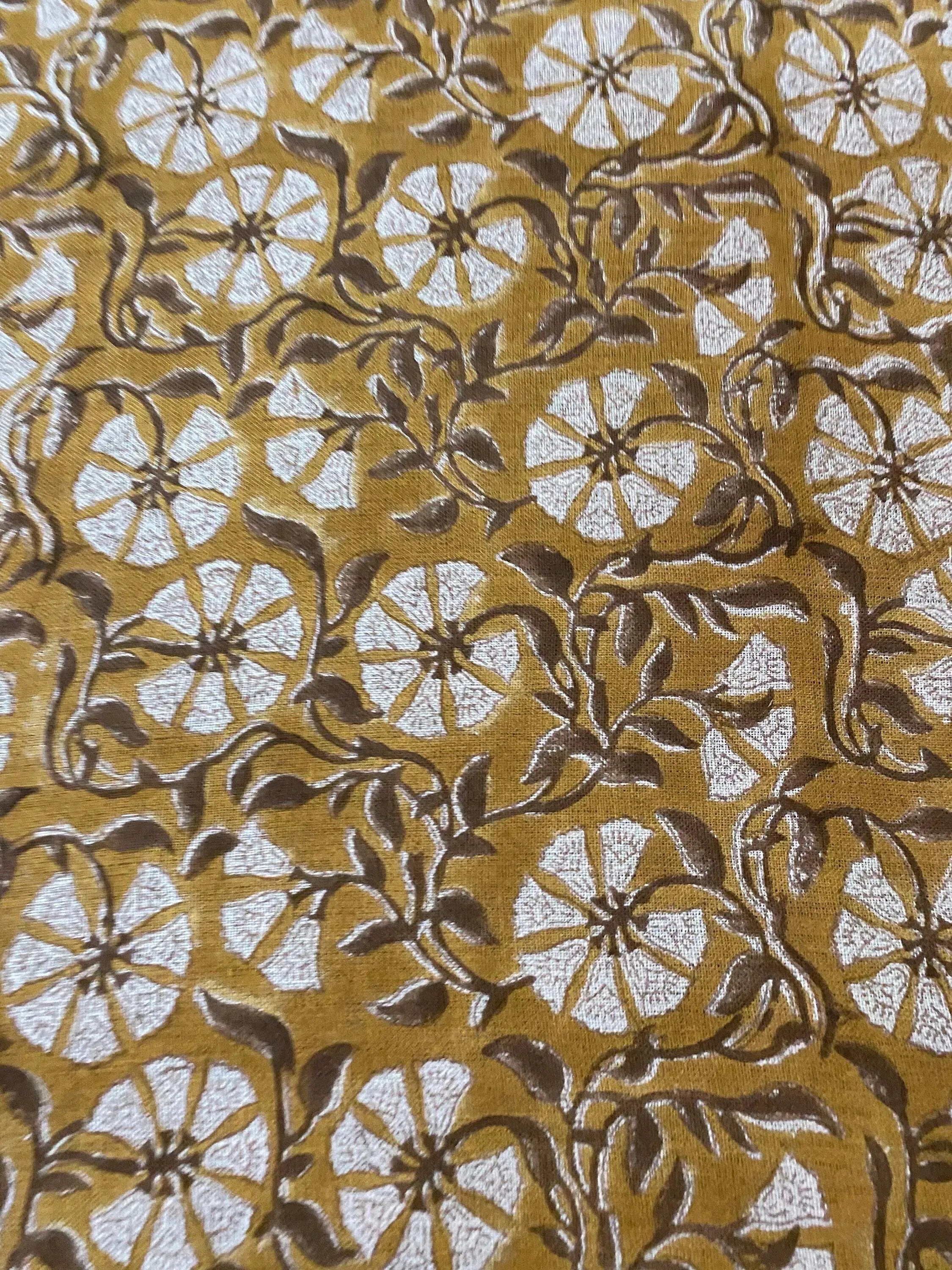 Tilda Hand Block Linen Fabric Linen Fabric