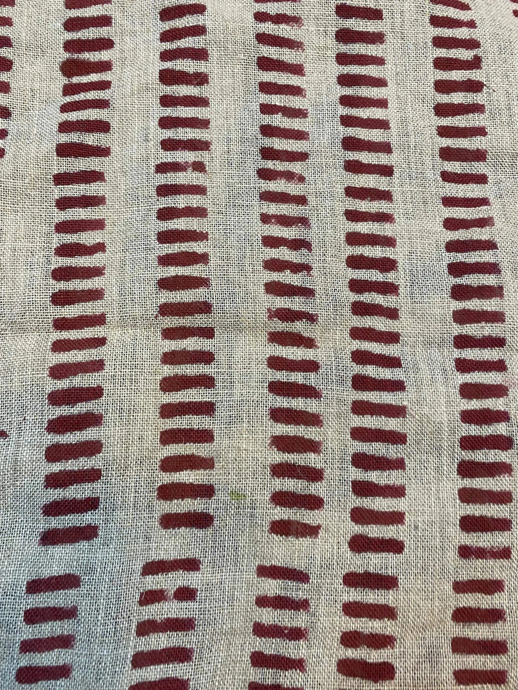 Vesper Indian Block Print Linen Fabric by the Yard Linen Fabric