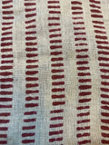 Vesper Indian Block Print Linen Fabric by the Yard Brown Beige Linen Fabric