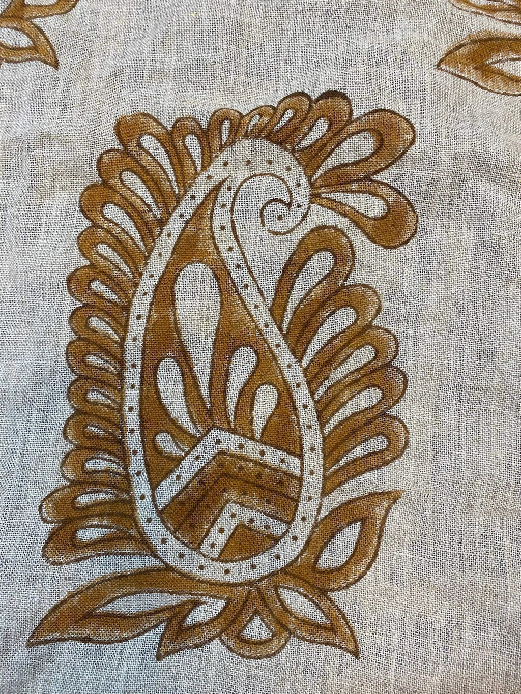 Amara Block Printed Linen Fabric Linen Fabric