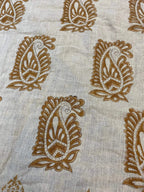 Amara Block Printed Linen Fabric Linen Fabric