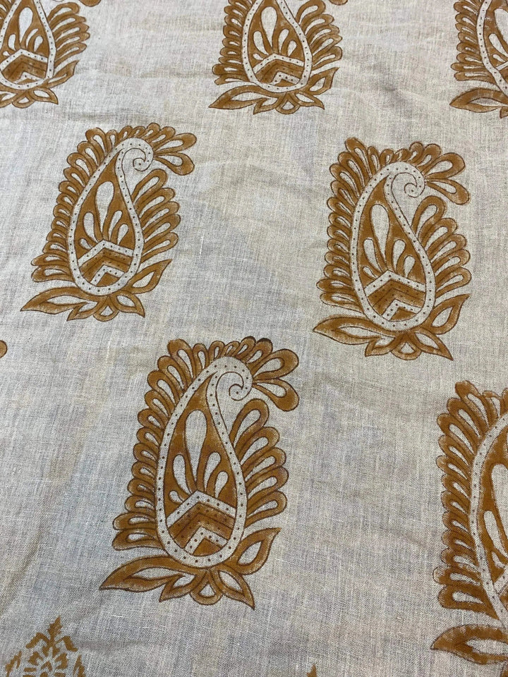 58" inches Indian Hand Block Print Fabric, Indian Linen Fabric, Block Print Fabric, Designer Floral Printing Fabric, Upholstery fabric, - Maple Village Lane