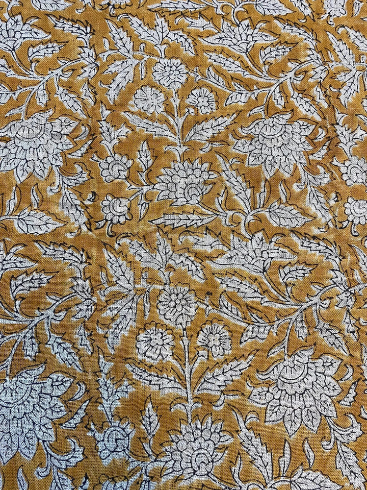 Linen fabric, Fabric by yard, Hand printed fabric, Block Print Fabric, Indian Fabric