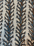 Joy Indian Hand Block Print Linen Fabric For Curtains and Upholstery Linen Fabric