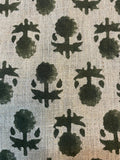Celeste Linen Block Print Linen Fabric