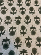 Celeste Linen Block Print Linen Fabric