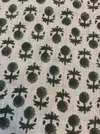 Celeste Linen Block Print Linen Fabric