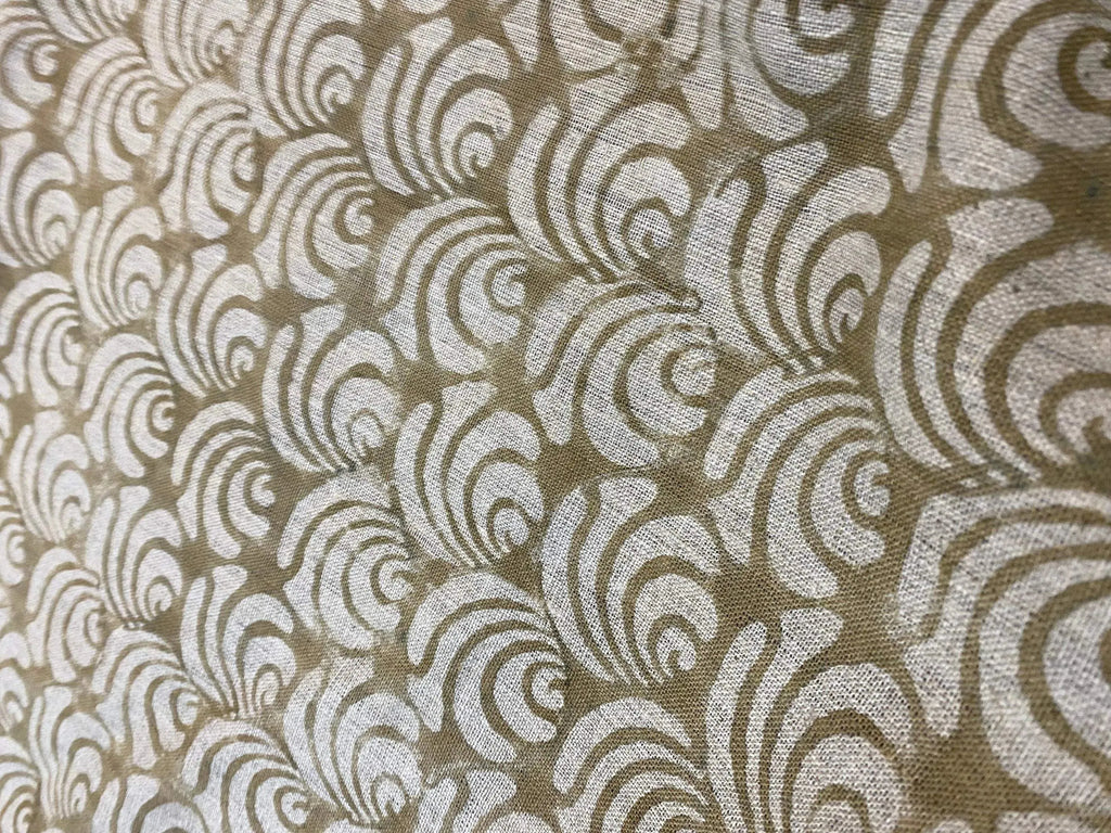 Maris Hand Block Printed Linen Upholstery Fabric Linen Fabric