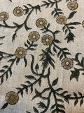 Louis Block Print Upholstery Linen Fabric Swatch fabric swatch