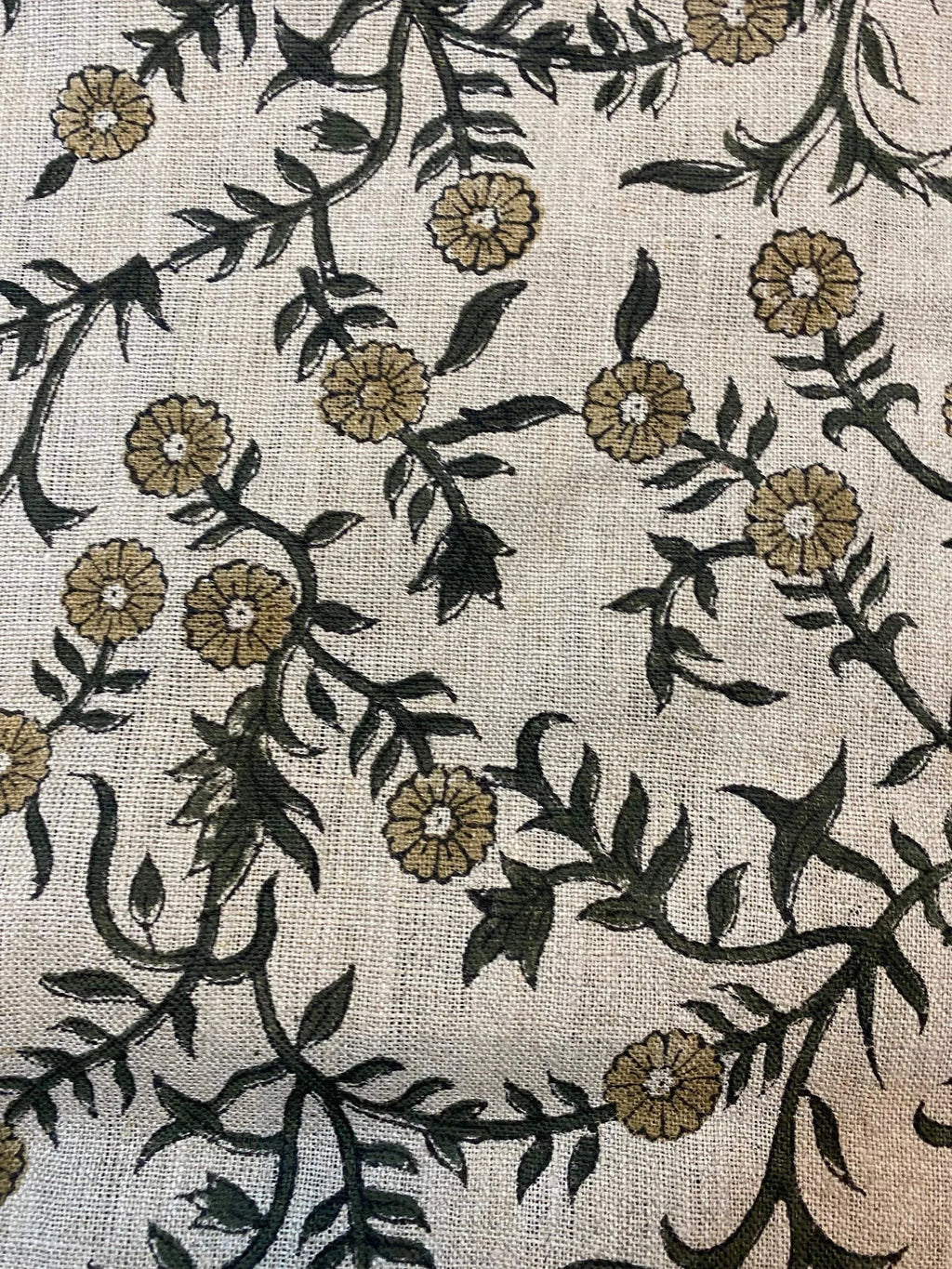 Louis Block Print Upholstery Linen Fabric Linen Fabric