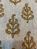 Mara Block Print Linen Linen Fabric