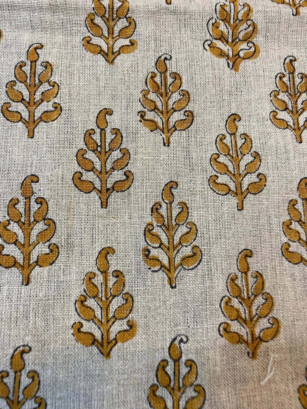 Mara Block Print Linen Linen Fabric