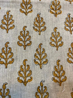 Mara Block Print Linen Linen Fabric