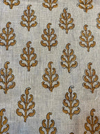 Mara Block Print Linen Linen Fabric