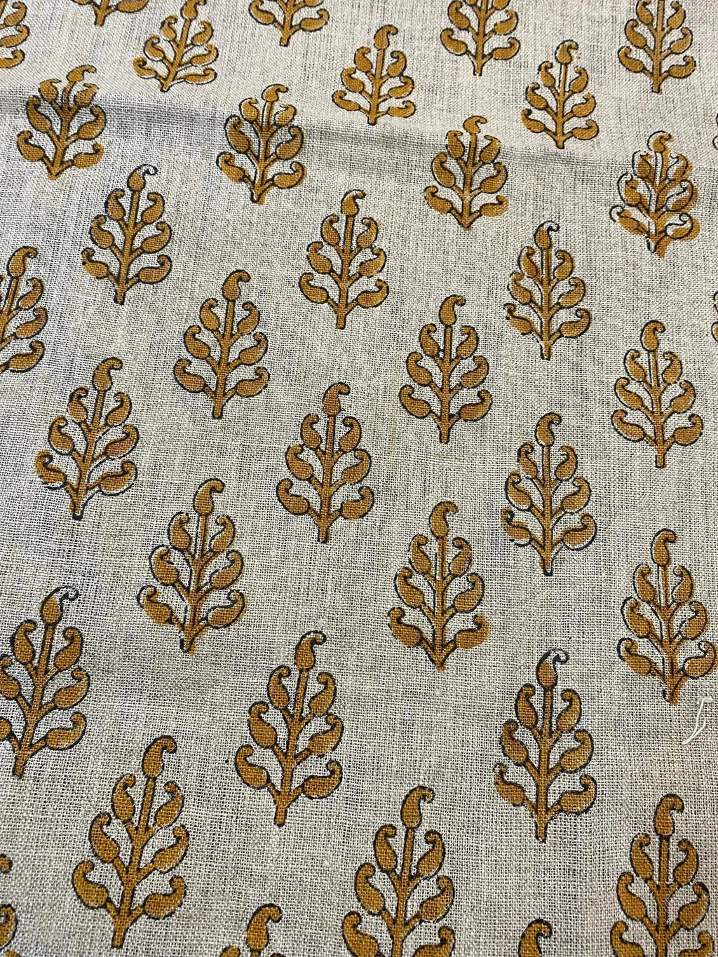 Mara Block Print Linen Linen Fabric