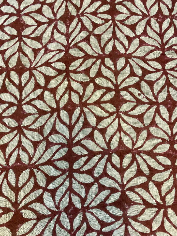 Linen fabric, Fabric by yard, Hand printed fabric, Block Print Fabric, Indian Fabric