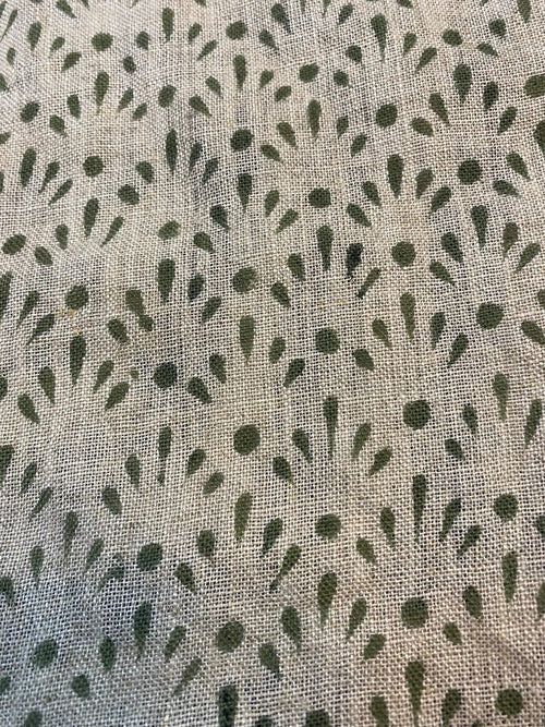 Arlowe Hand Block Printed Linen Upholstery Fabric Linen Fabric