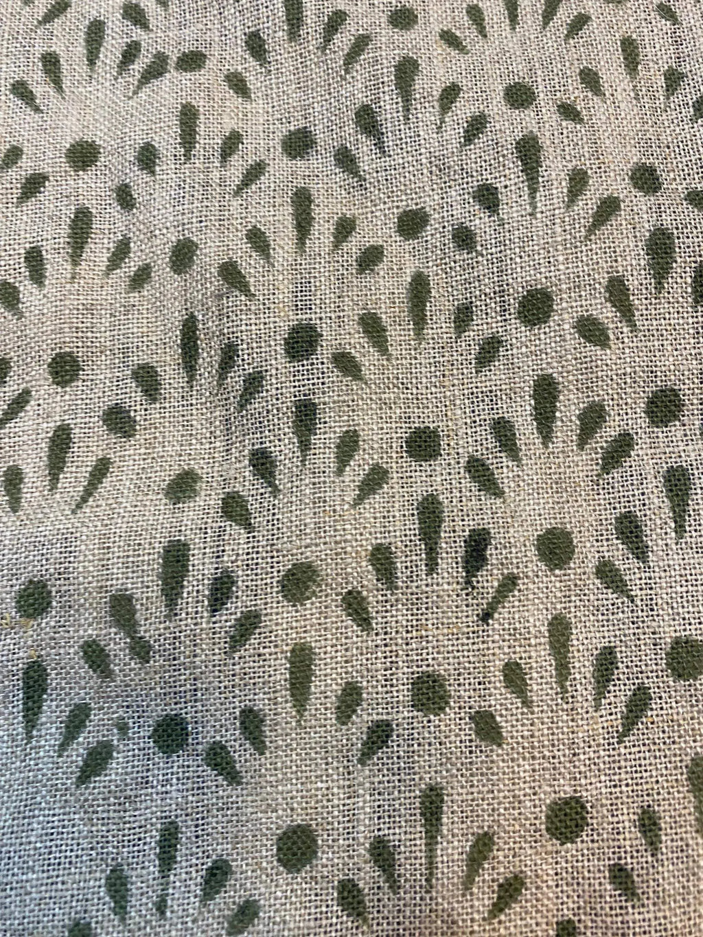 Arlowe Hand Block Printed Linen Upholstery Fabric Linen Fabric