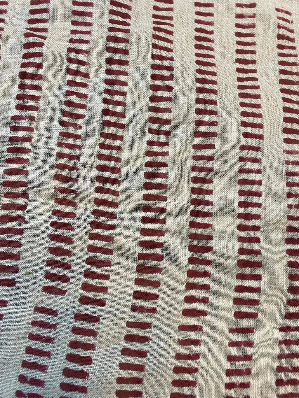 Vesper Indian Block Print Linen Fabric by the Yard Linen Fabric