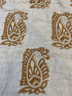 Amara Block Printed Linen Fabric Linen Fabric