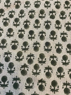 Celeste Linen Block Print Linen Fabric