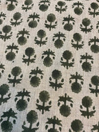 Celeste Linen Block Print Linen Fabric