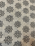 Toby Hand Block Printed Upholstery Linen Fabric Linen Fabric