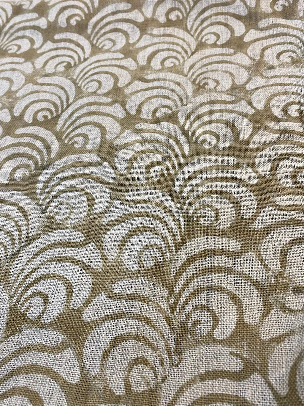 Maris Hand Block Printed Linen Upholstery Fabric Linen Fabric