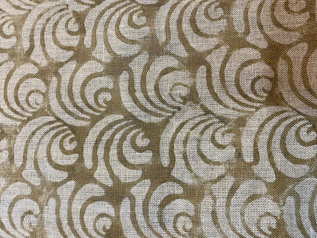 Maris Hand Block Printed Linen Upholstery Fabric Linen Fabric