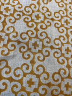 Alma Hand Block Print Linen Linen Fabric