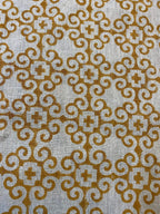 Alma Hand Block Print Linen Linen Fabric