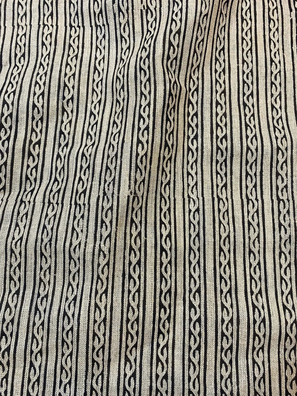 Gwen Hand Block Printed Upholstery Linen Fabric Linen Fabric